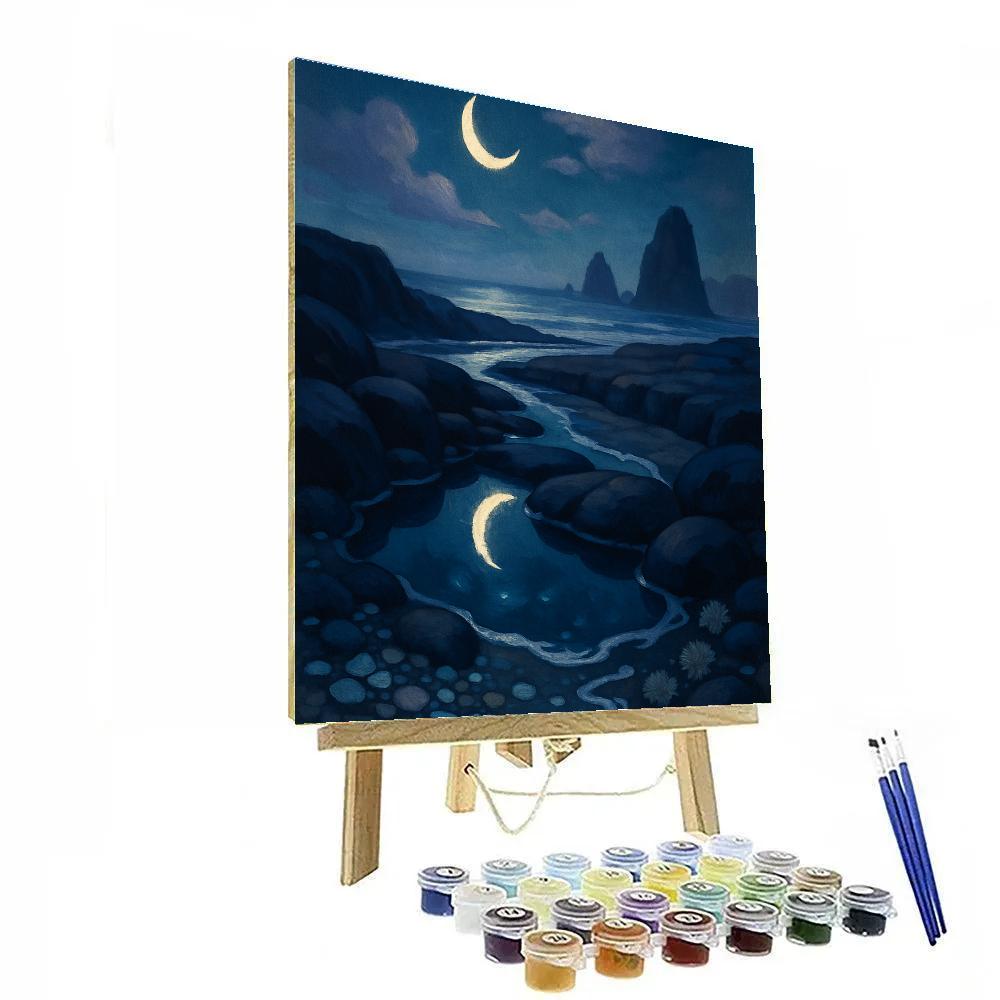 Moonlit Tidepool Terrace paint by color