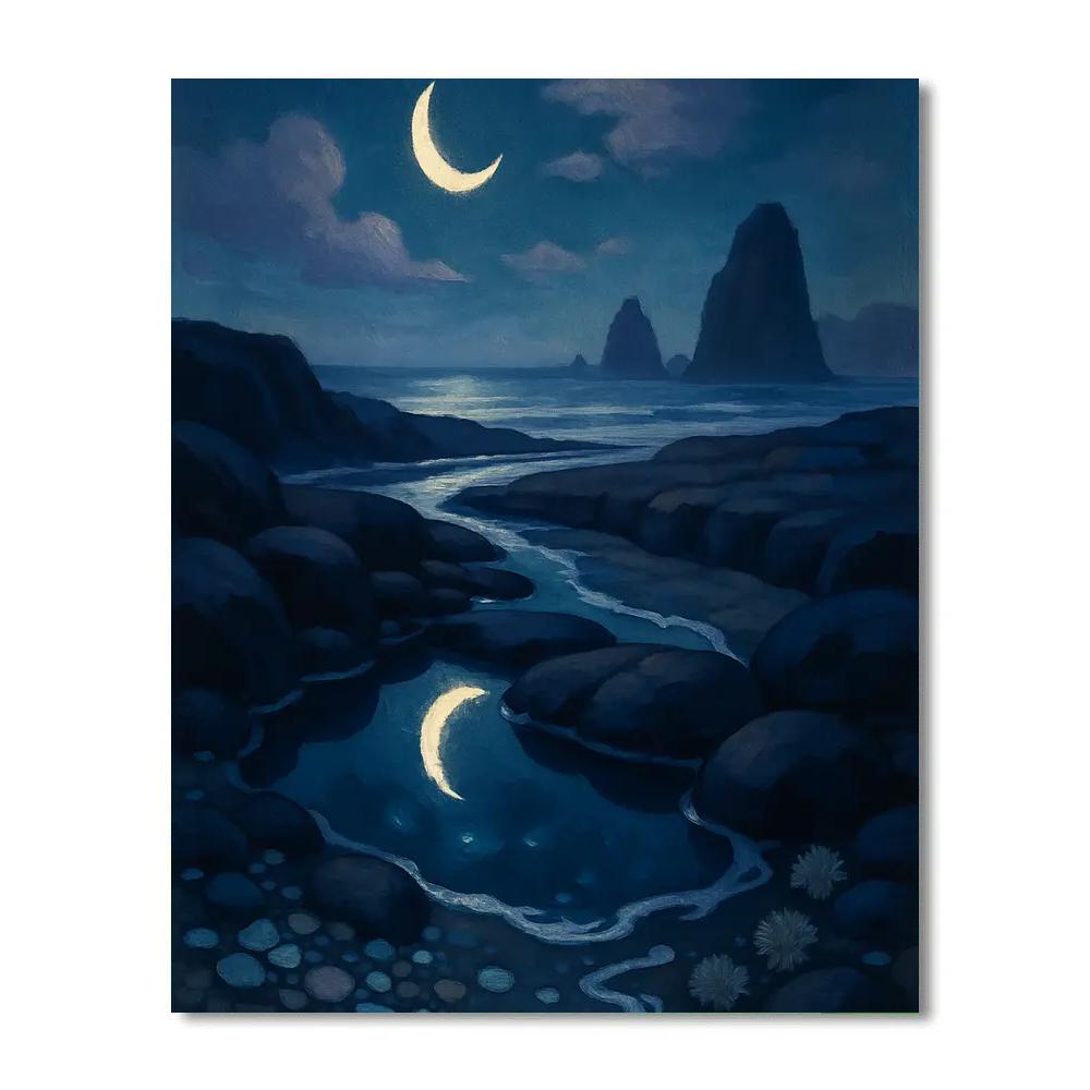 Moonlit Tidepool Terrace paint by color