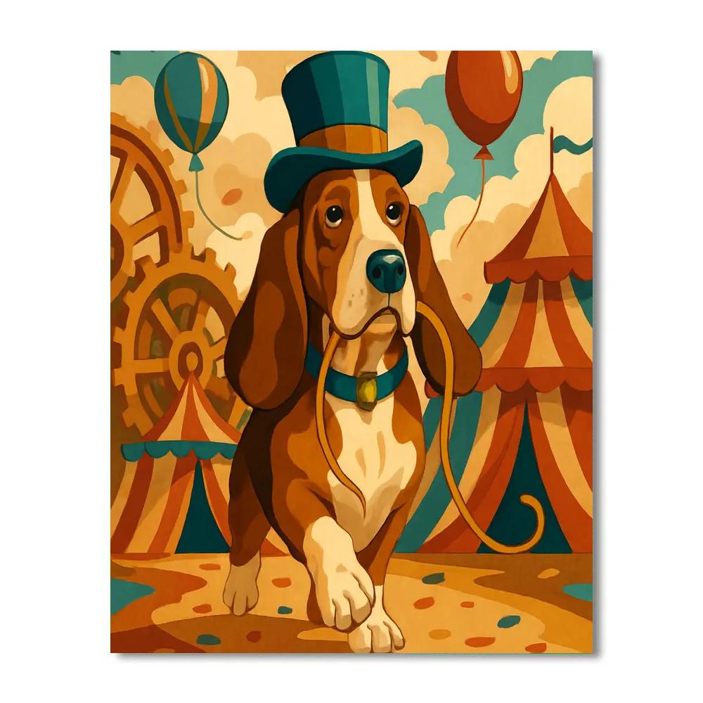 Clockwork Carnival Dog Parade Numbered painting kits