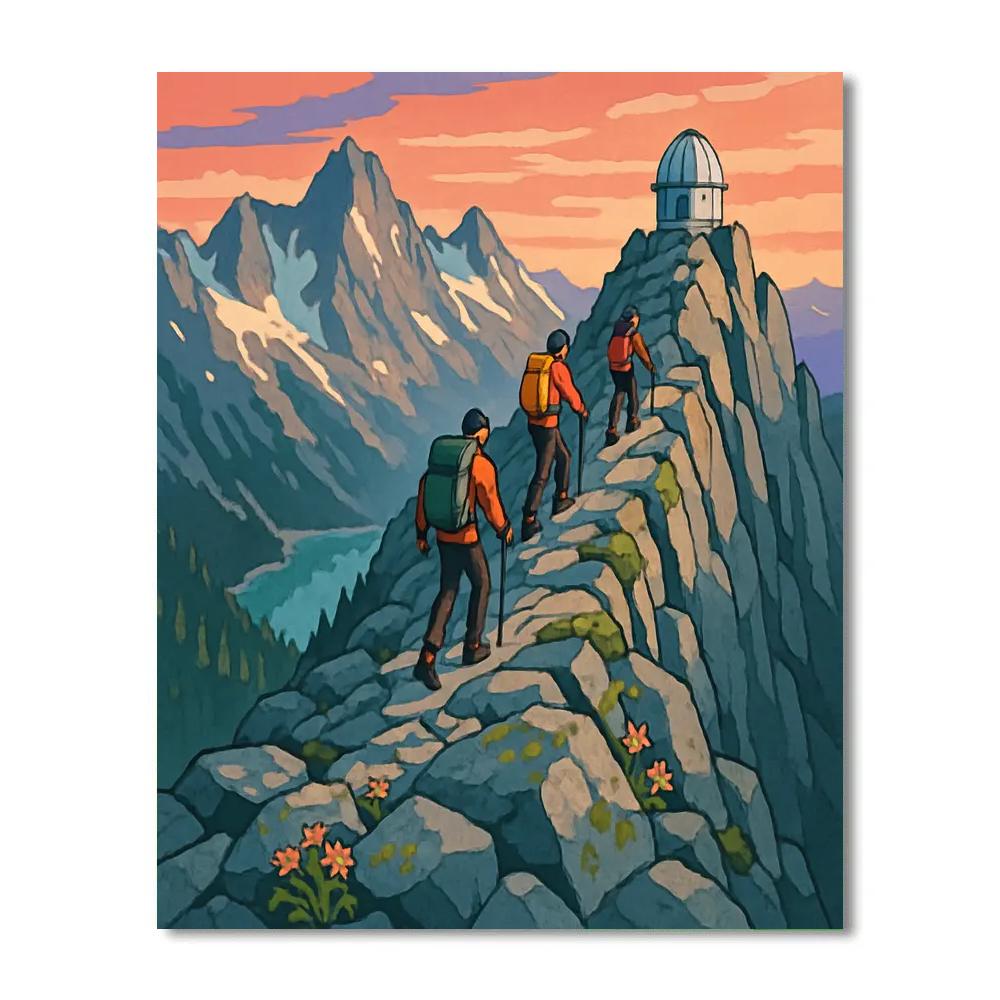 Sunrise Observatory Mountain Traverse paint by number