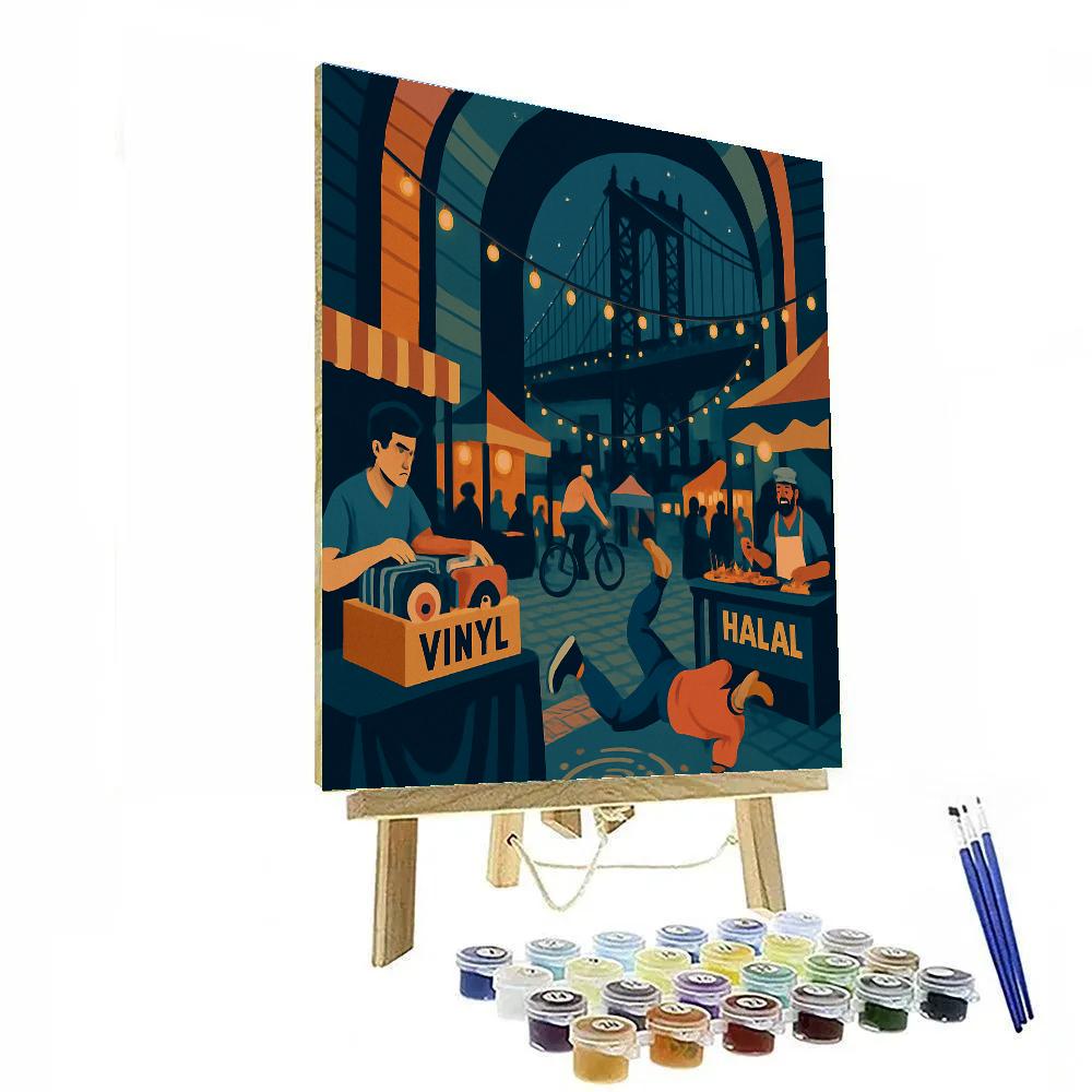 Midnight Swap Meet Beneath New York Arches DIY paint by numbers