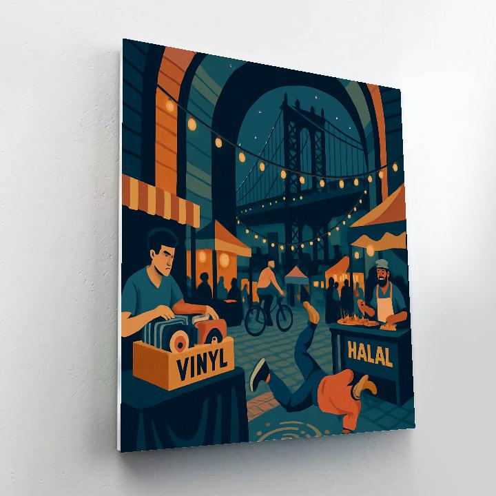 Midnight Swap Meet Beneath New York Arches DIY paint by numbers