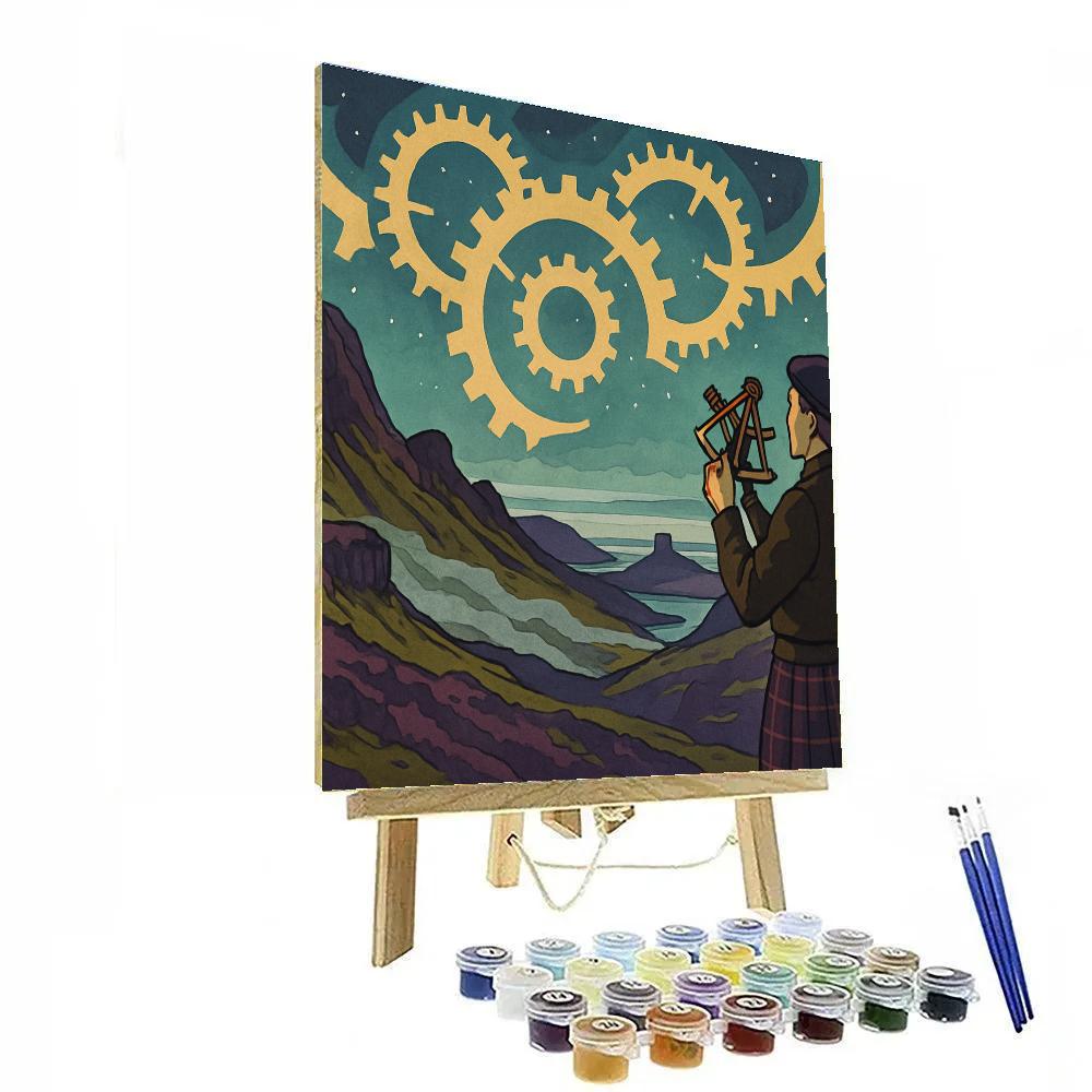 Clockwork Aurora Over Scotland Numbered painting kits