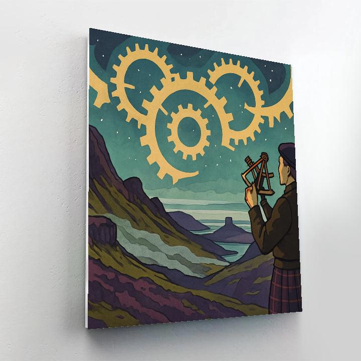 Clockwork Aurora Over Scotland Numbered painting kits