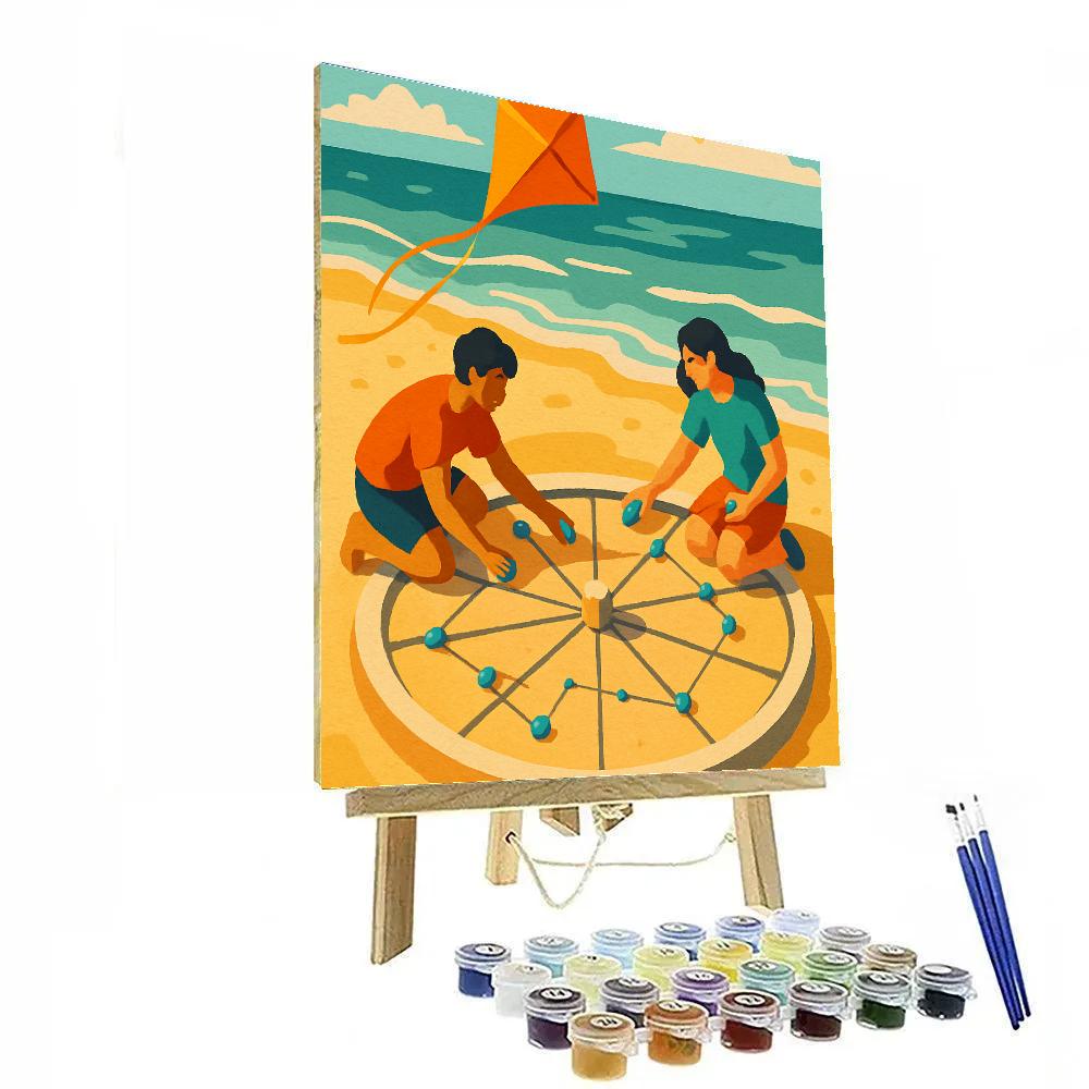 Star Chart Beachscape Number painting