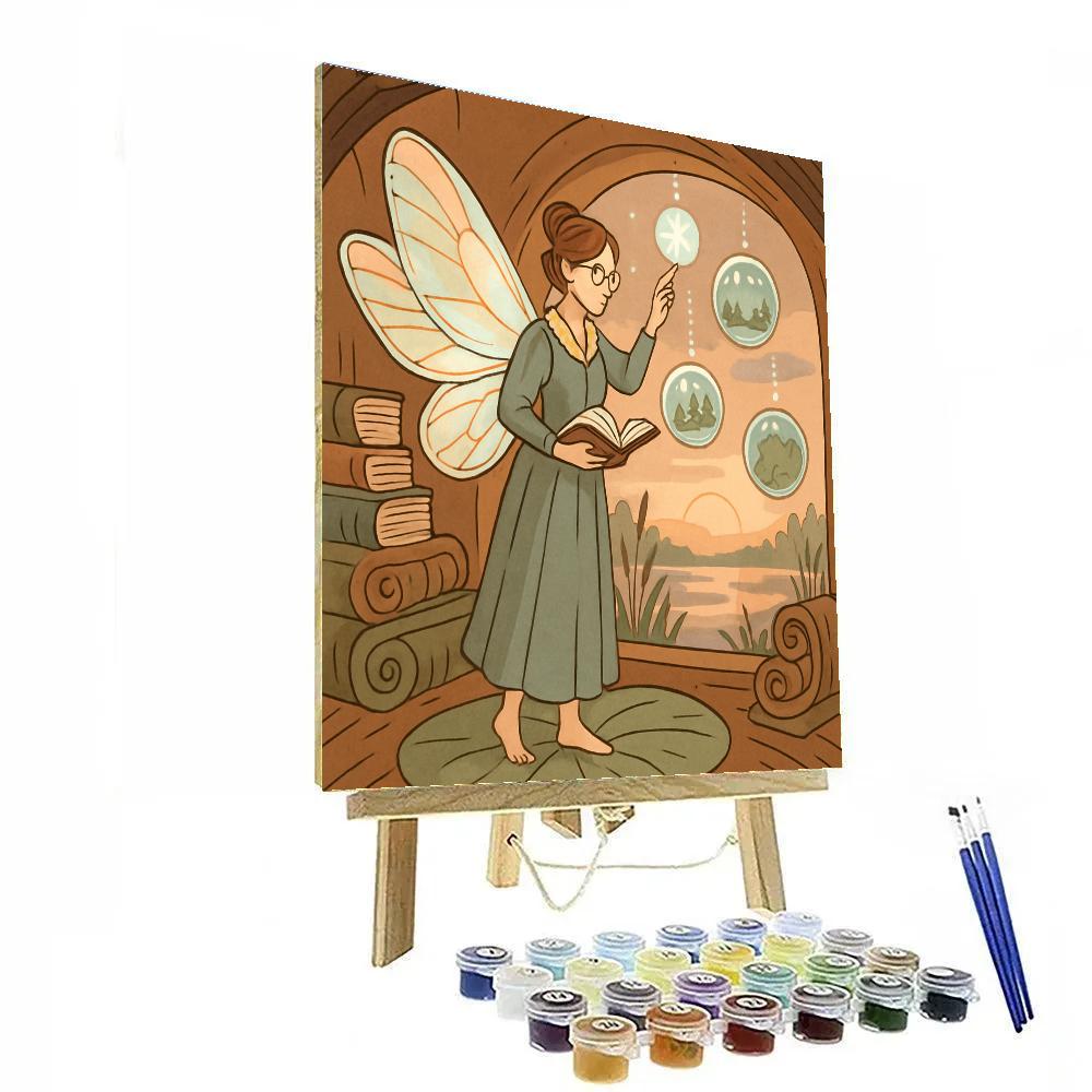 Library Of Dewdrops With Fairy Archivist Numbered painting kits