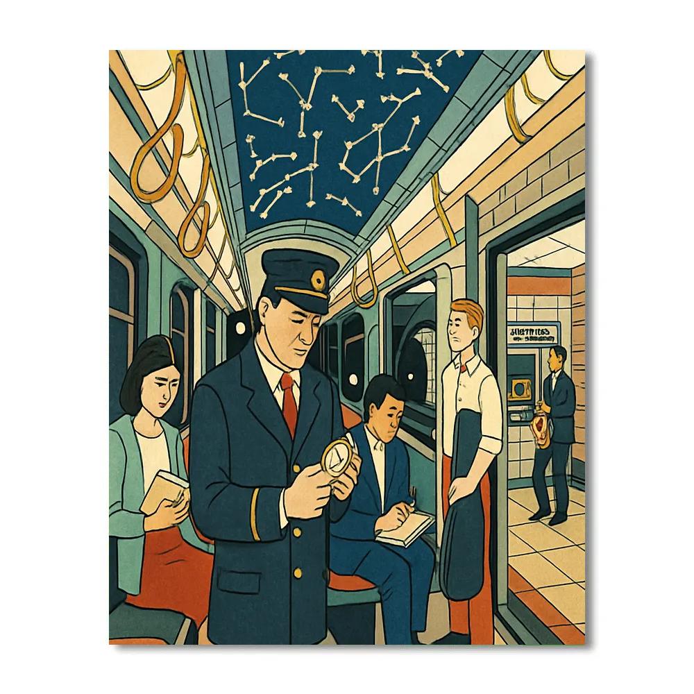 Clockwork New York Subway Mosaic paint by color
