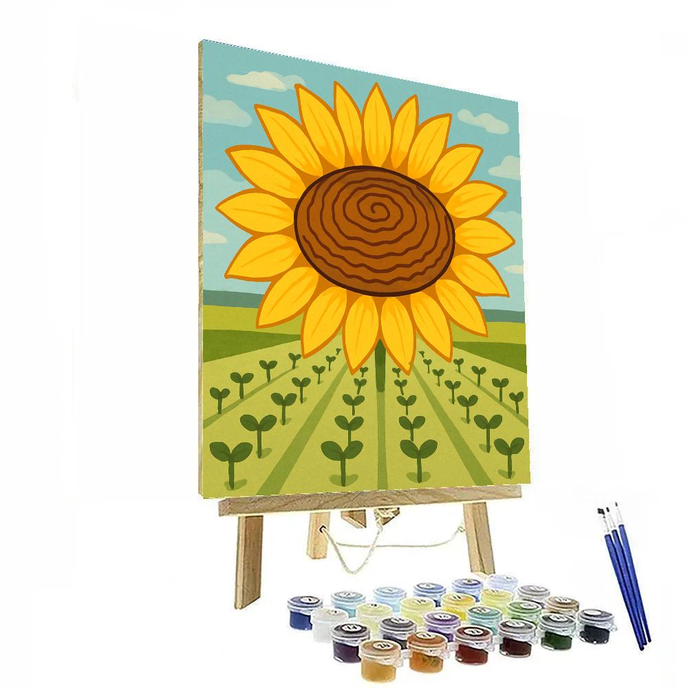 Seed Map Beneath The Sunflower Canopy DIY paint by numbers