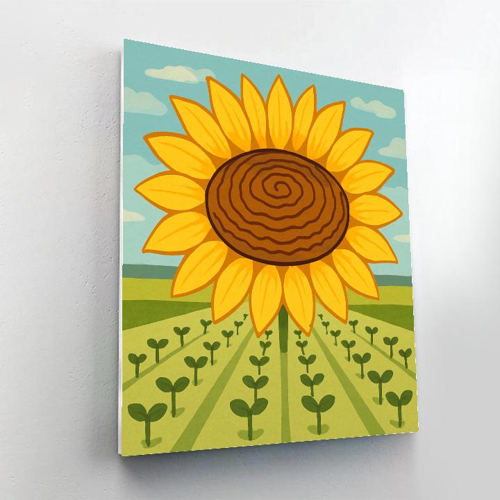 Seed Map Beneath The Sunflower Canopy DIY paint by numbers