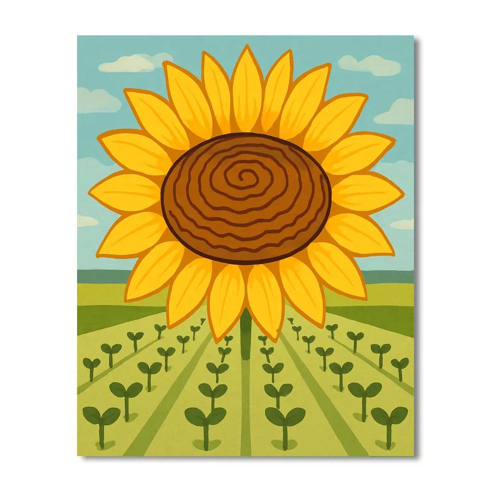 Seed Map Beneath The Sunflower Canopy DIY paint by numbers