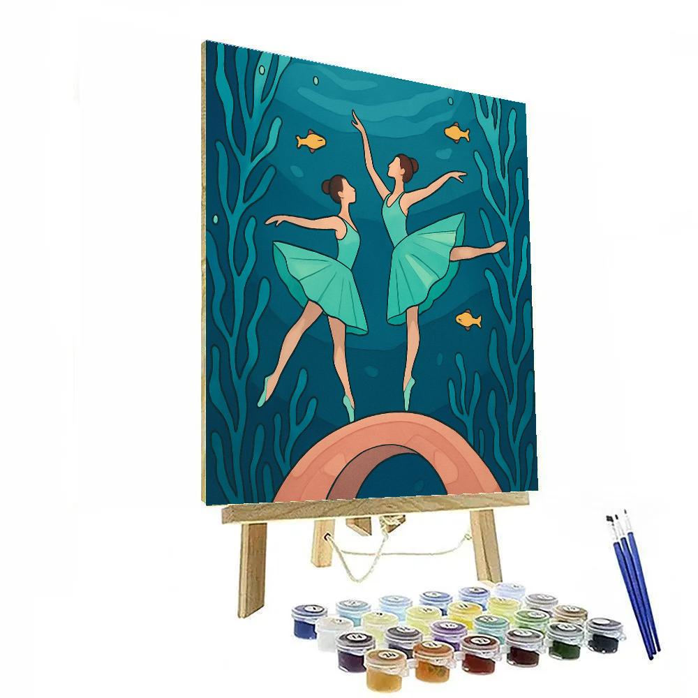 Dancers In Ballet Reef Reverie paint by color