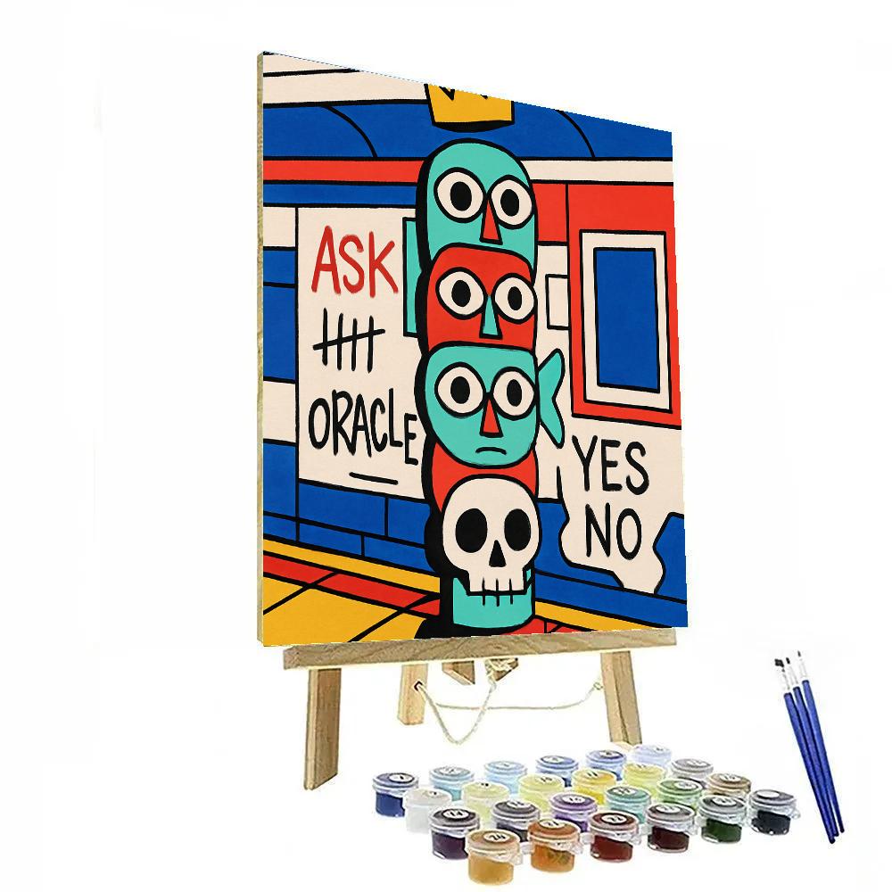 Subway Oracle With Basquiat Symbols Number painting