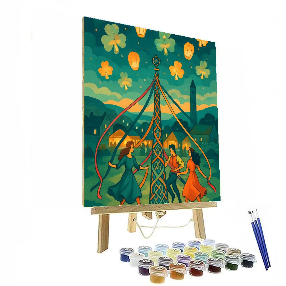 Lanterns Of Ireland Midsummer Fair painting number kit