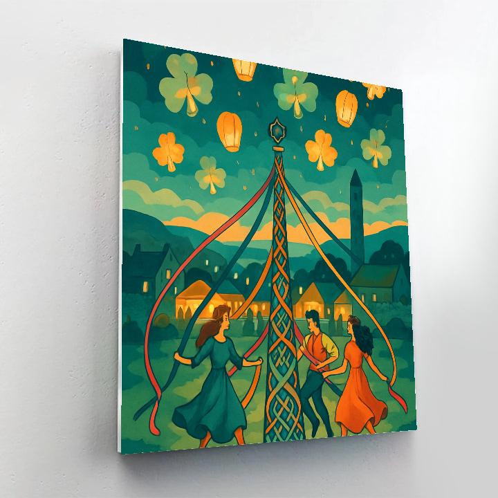 Lanterns Of Ireland Midsummer Fair painting number kit