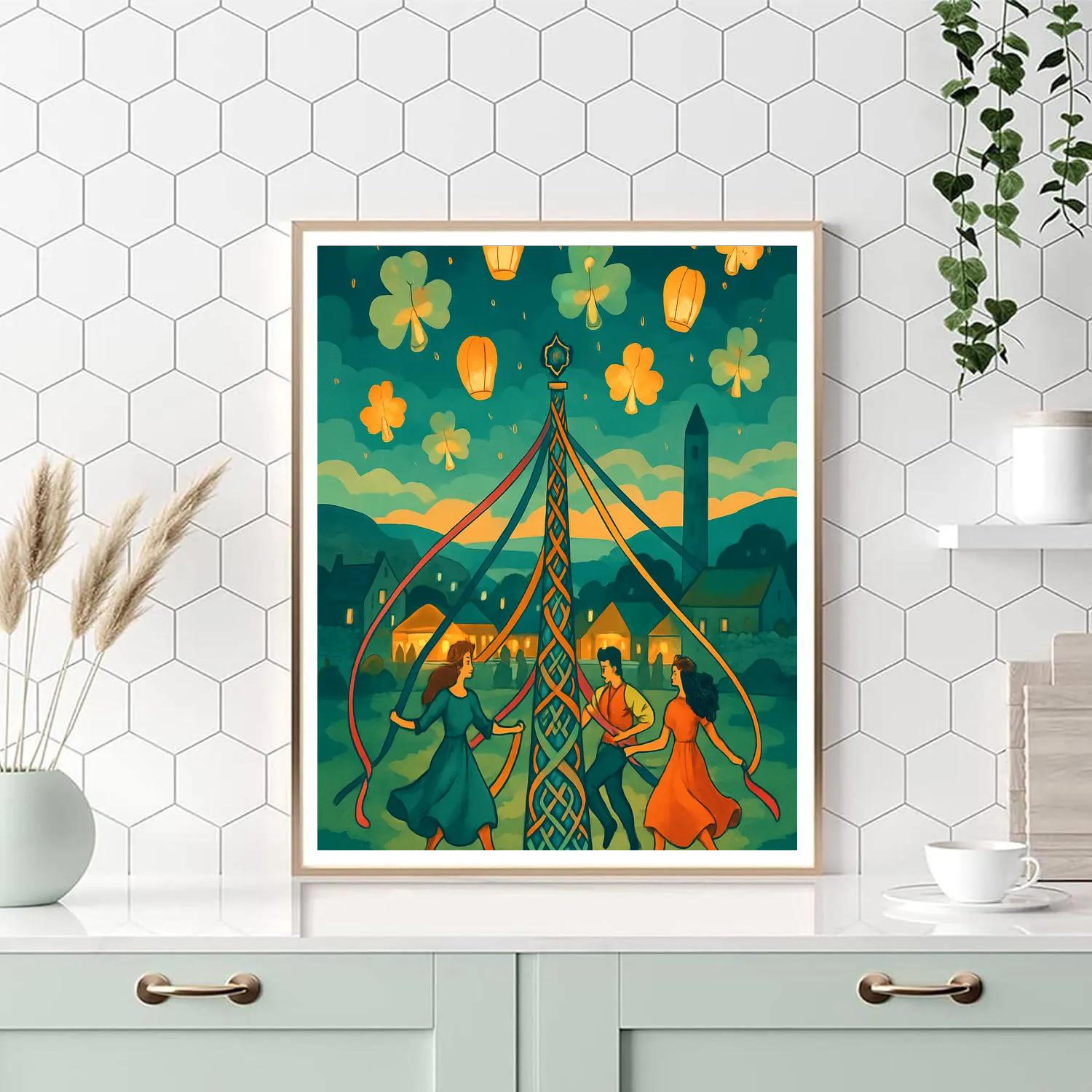 Lanterns Of Ireland Midsummer Fair painting number kit