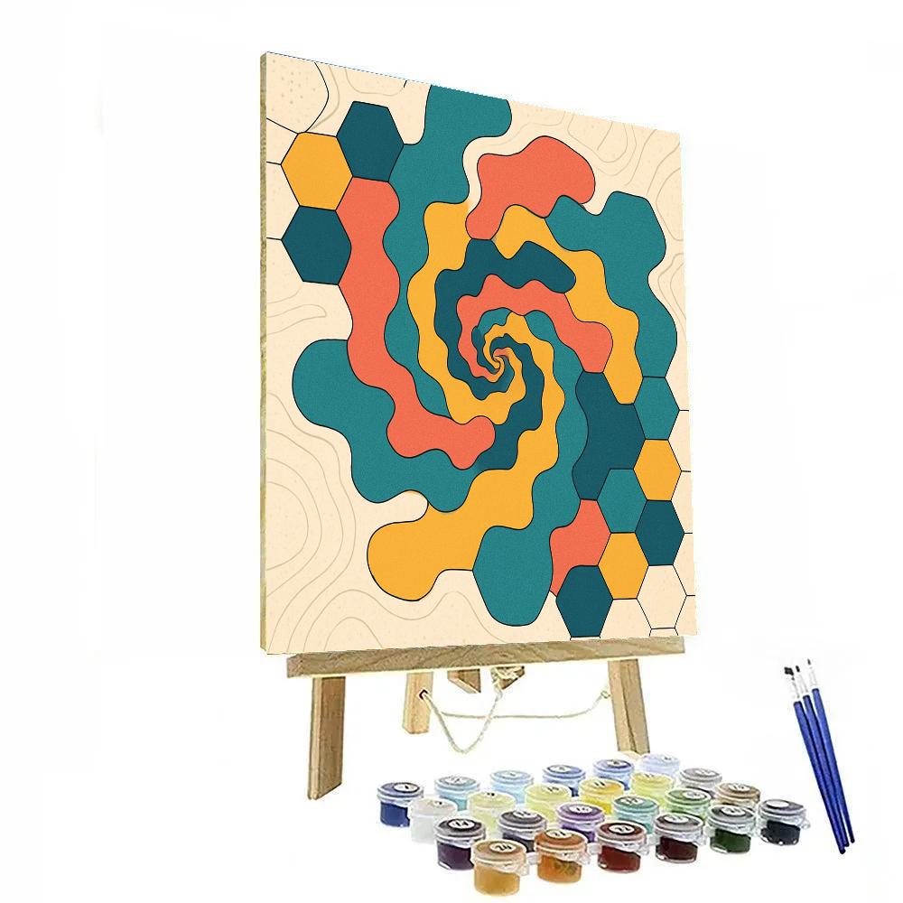 Tessellated Mycelium Abstract Atlas paint by numbers