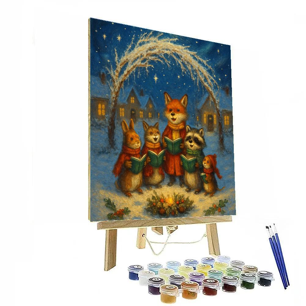 Midnight Carolers Under The Crystal Arch Number painting