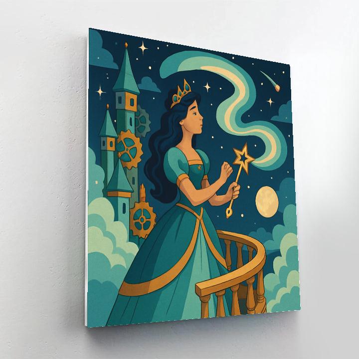 Clockwork Aurora Princess paint by number