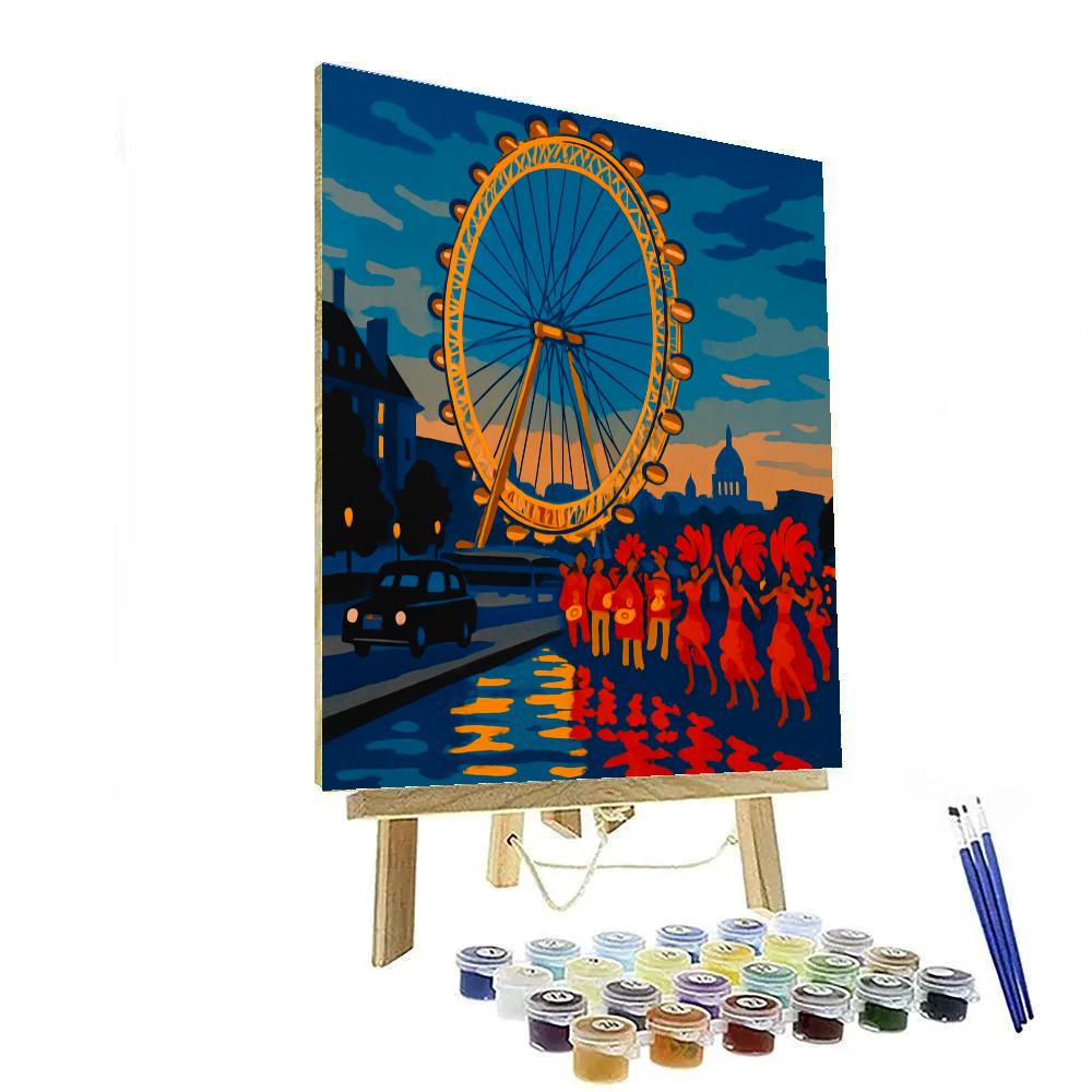 Carnival Lights Over The London Eye DIY paint by numbers