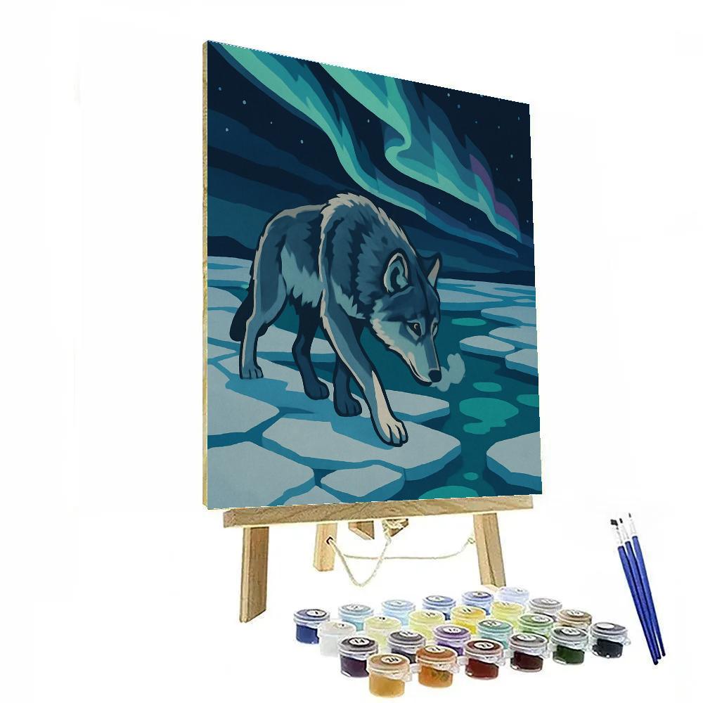 Aurora Ledger Wolf paint by numbers