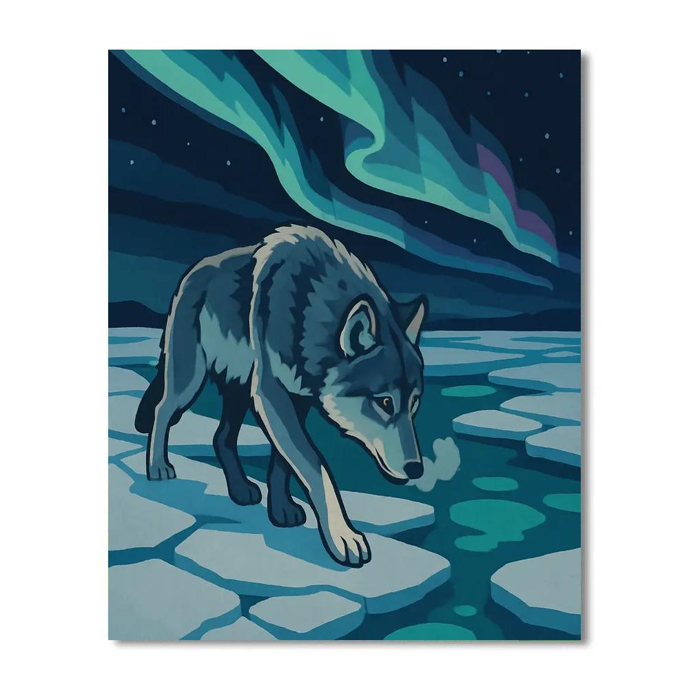 Aurora Ledger Wolf paint by numbers