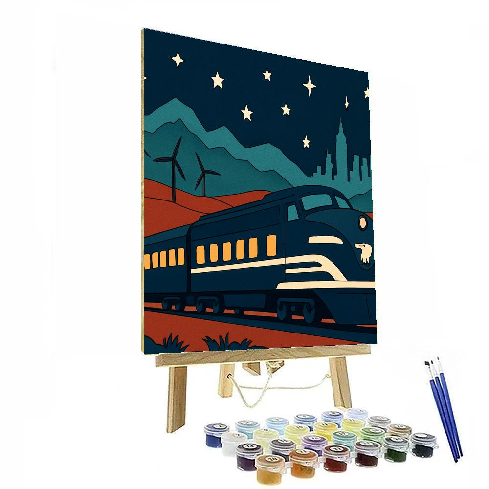 Coast To Coast Night Train In USA Numbered painting kits