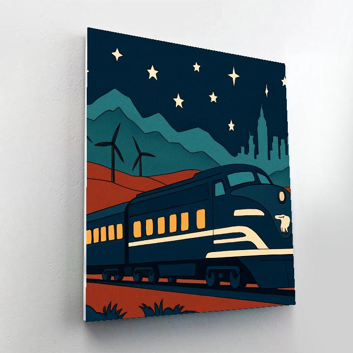 Coast To Coast Night Train In USA Numbered painting kits