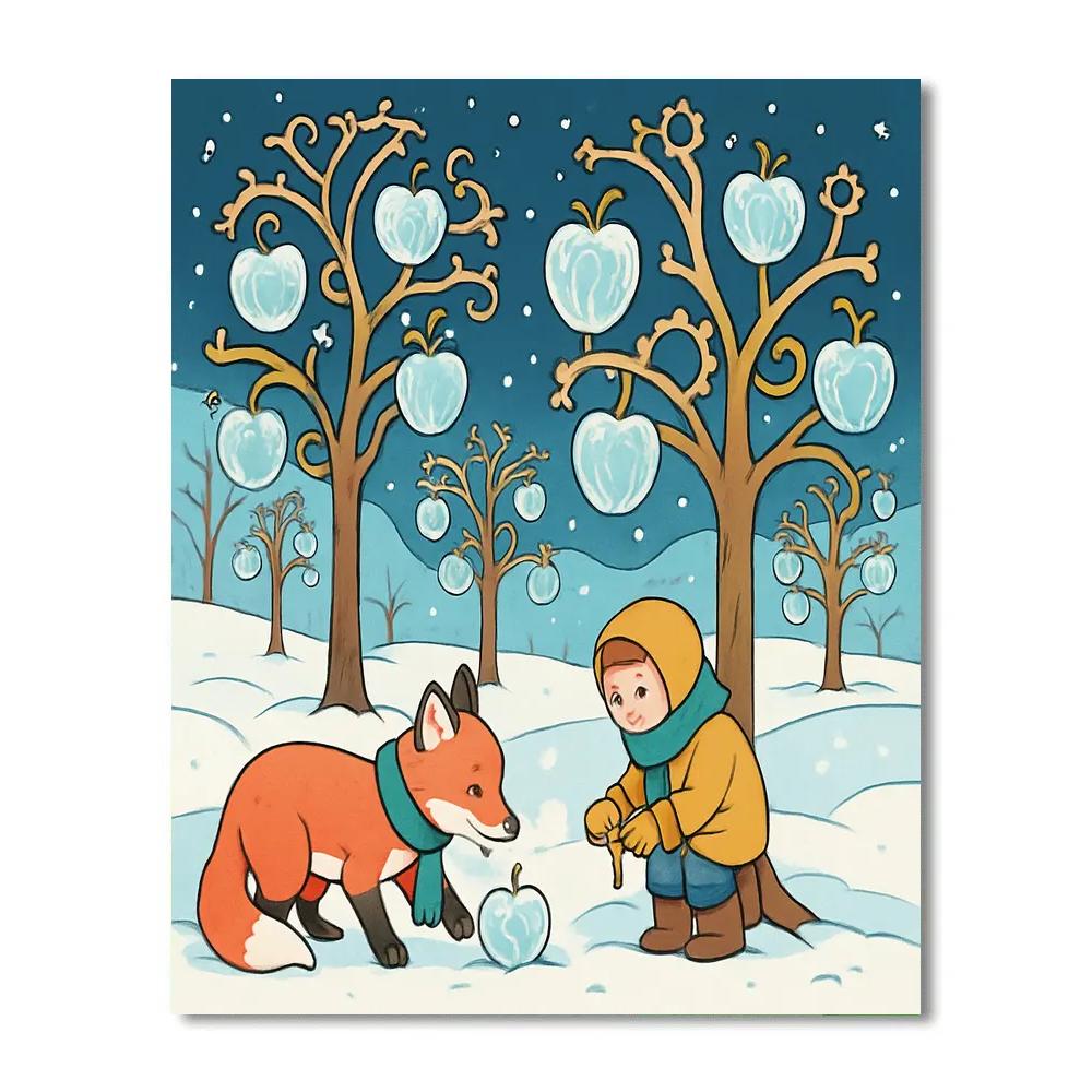 Clockwork Orchard In Winter painting number kit
