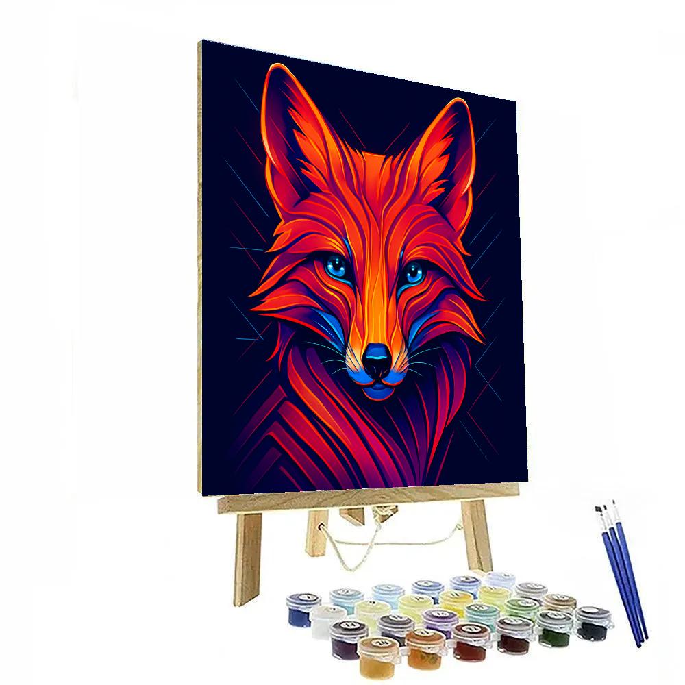 Sunset Circuit Fox DIY paint by numbers