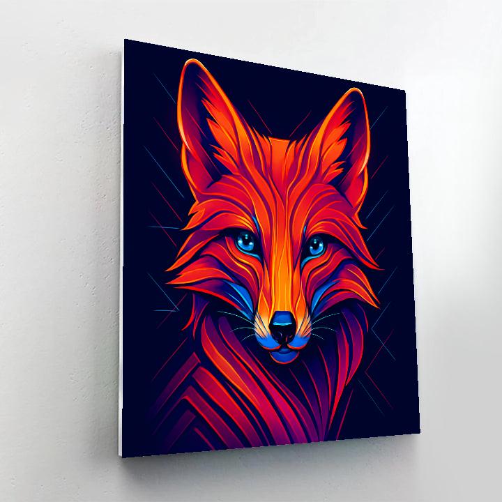 Sunset Circuit Fox DIY paint by numbers
