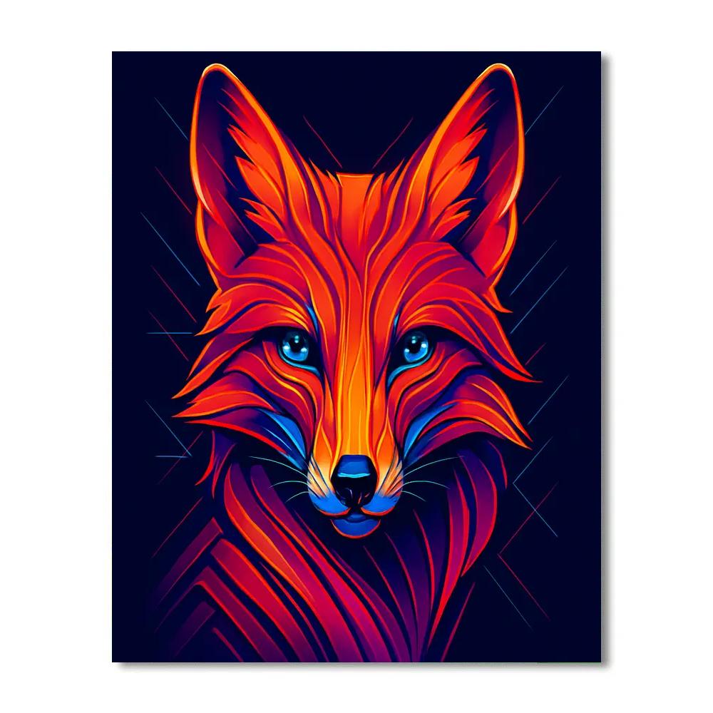 Sunset Circuit Fox DIY paint by numbers