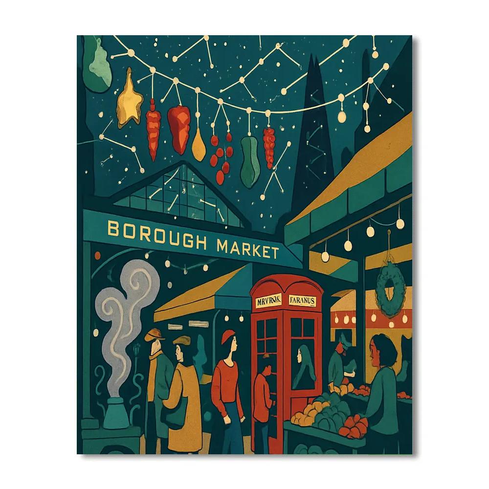 London Midnight Market Constellation Painting by numbers kit
