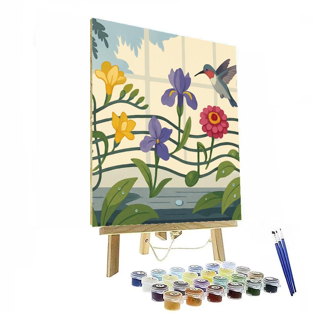 Glasshouse Symphony Floral painting number kit
