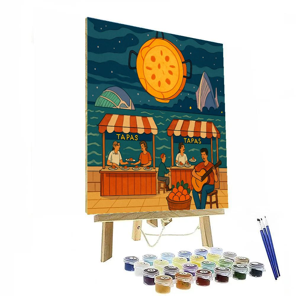 Night Market Lanterns In Spain paint by numbers