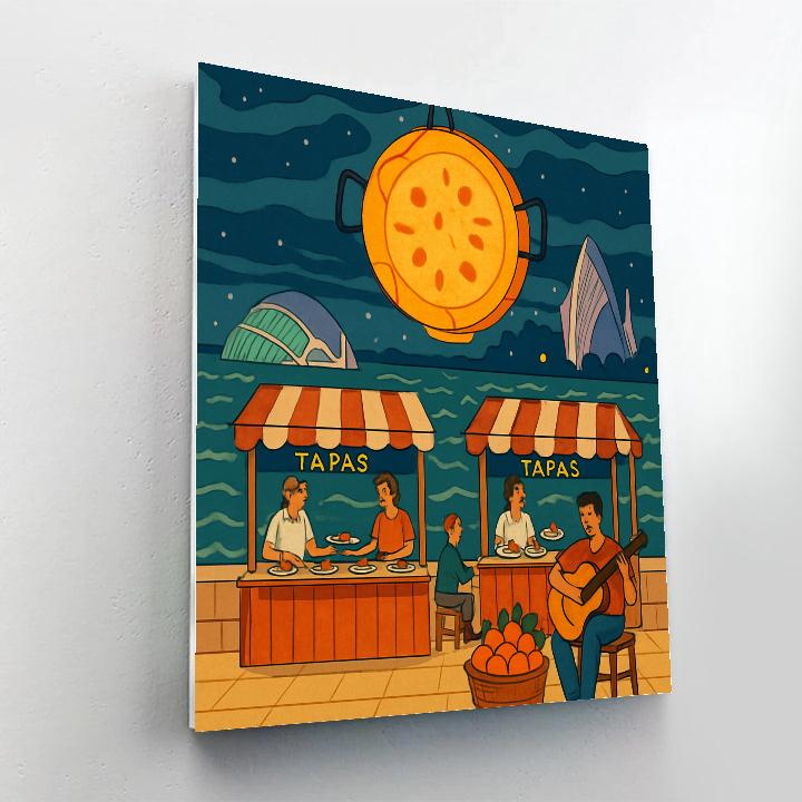 Night Market Lanterns In Spain paint by numbers