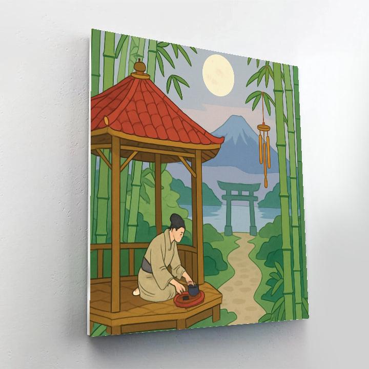 Japan-Whispering Bamboo Observatory Painting by numbers kit