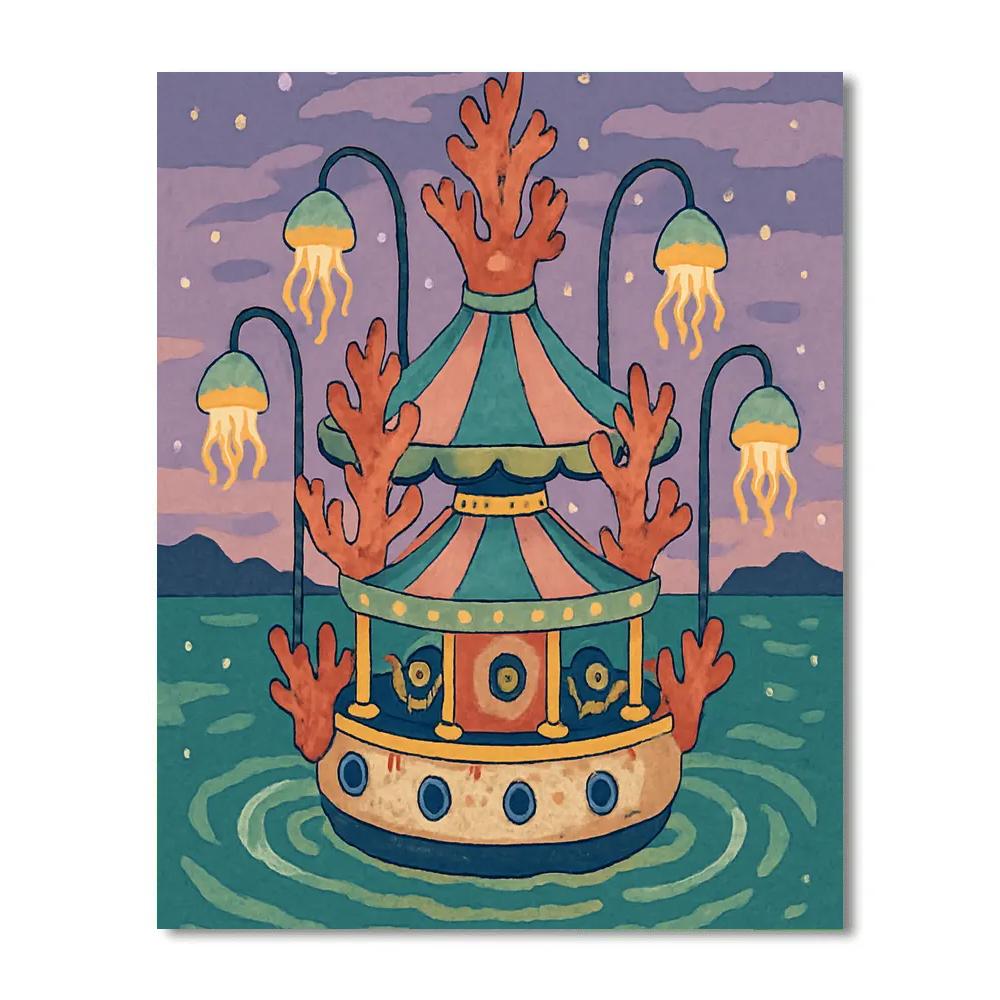 Crystal Reef Ship Carousel painting number kit