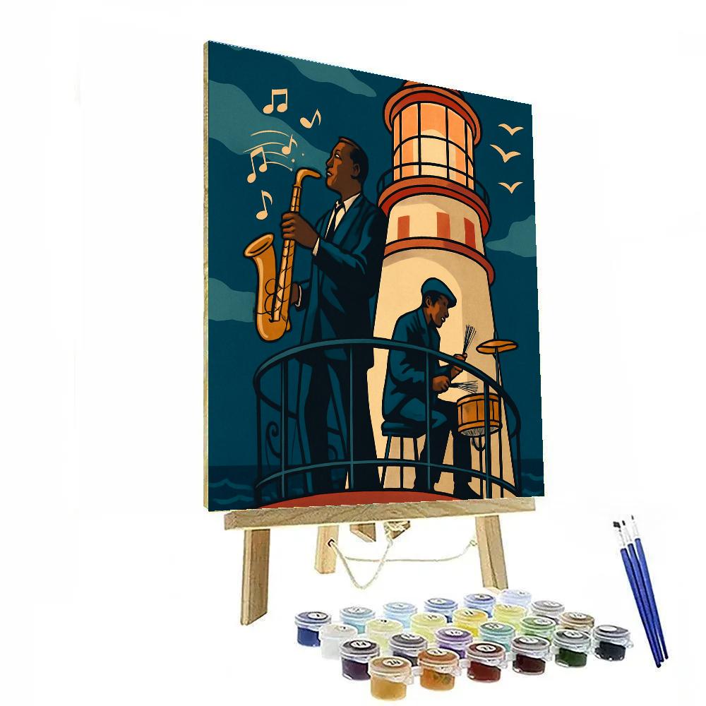 The Jazz Lighthouse Jam Session paint by numbers