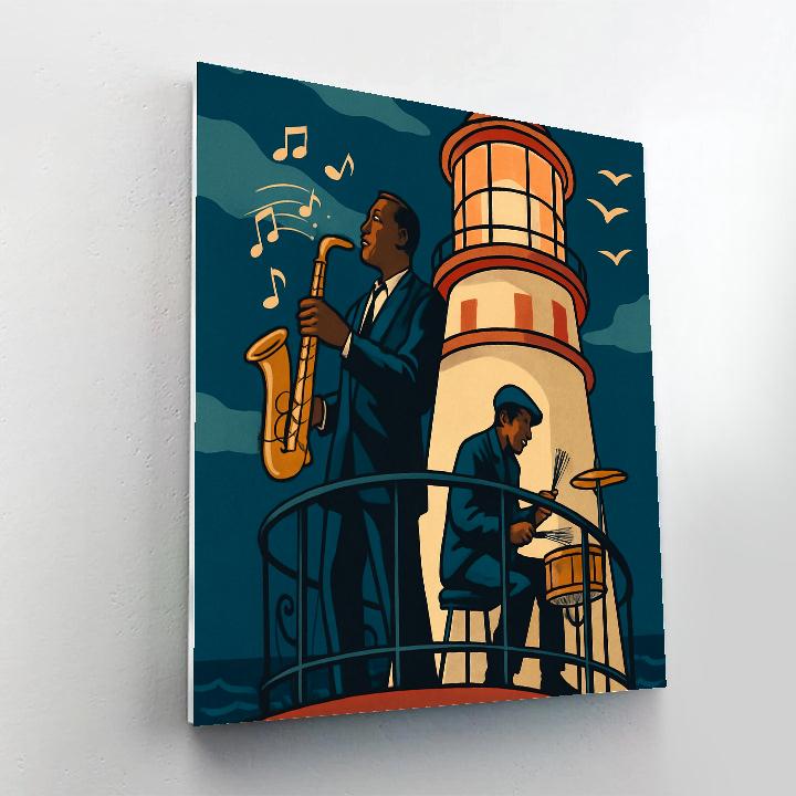 The Jazz Lighthouse Jam Session paint by numbers