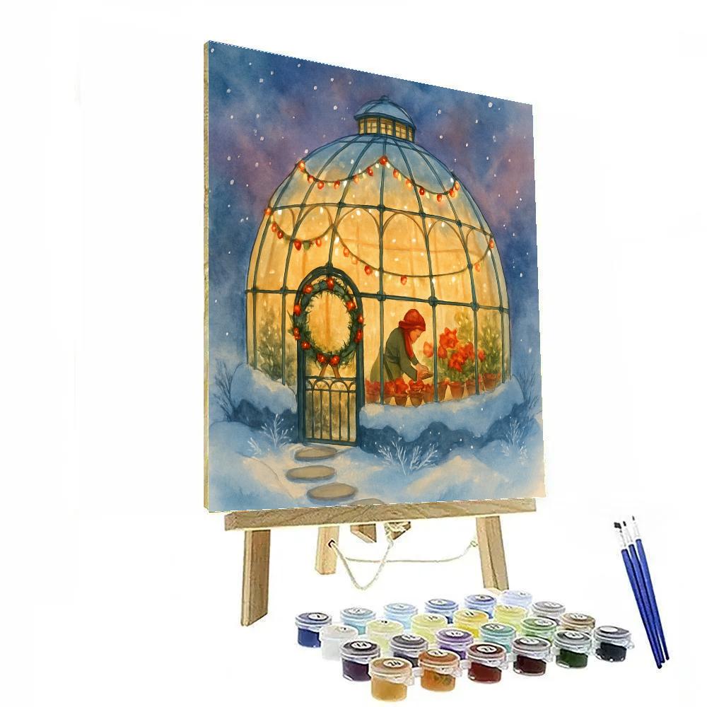The Snow Globe Conservatory paint by number