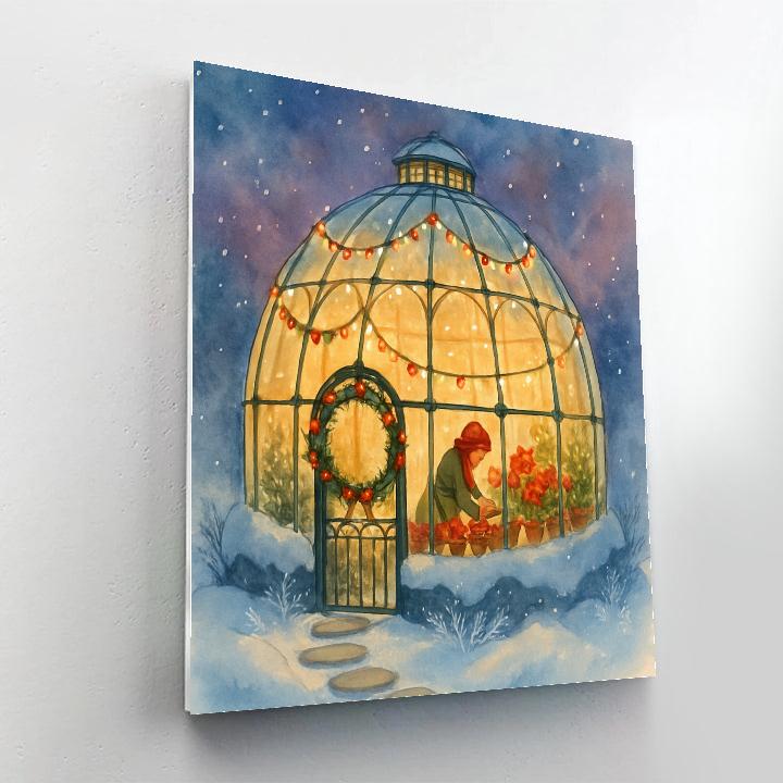 The Snow Globe Conservatory paint by number