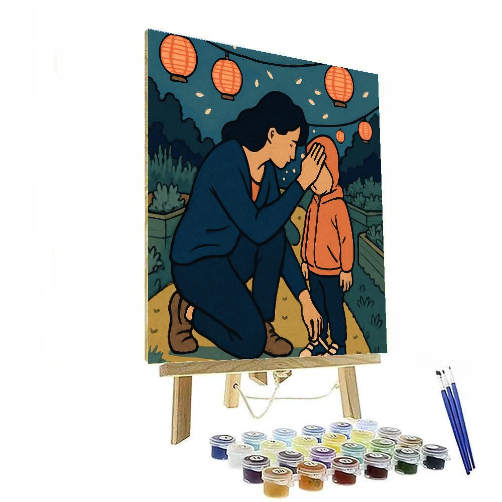 Mother In The Lantern Garden Numbered painting kits