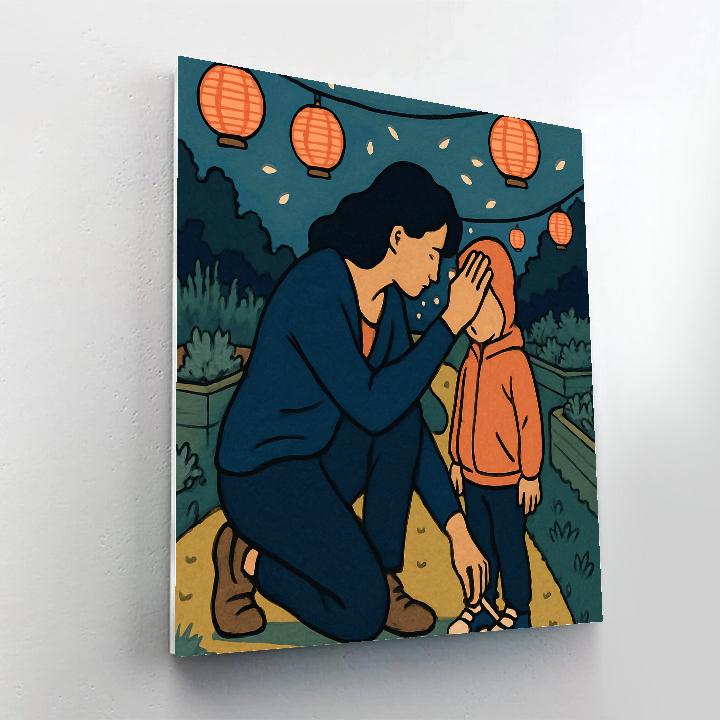 Mother In The Lantern Garden Numbered painting kits