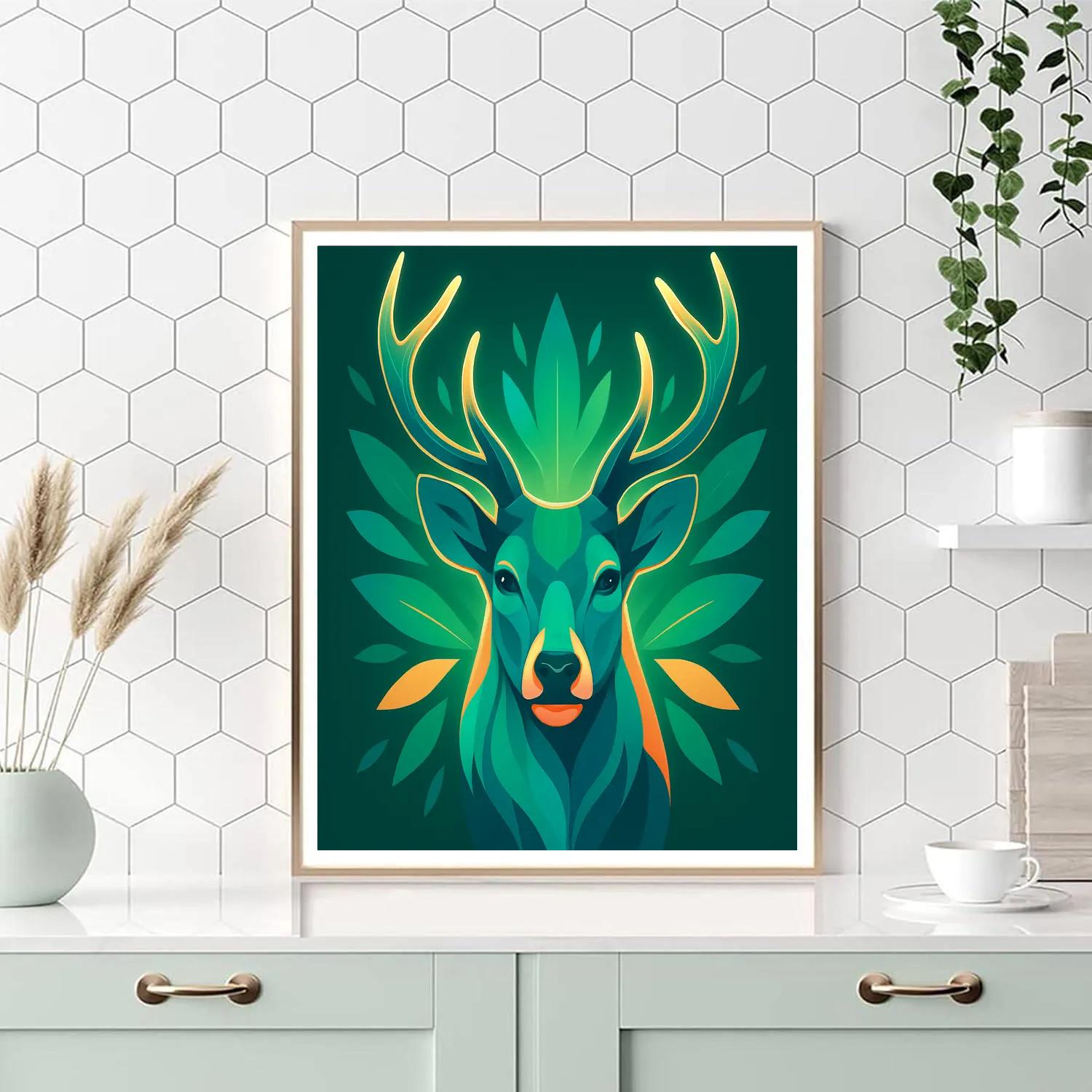 Bloomstorm Stag paint by numbers