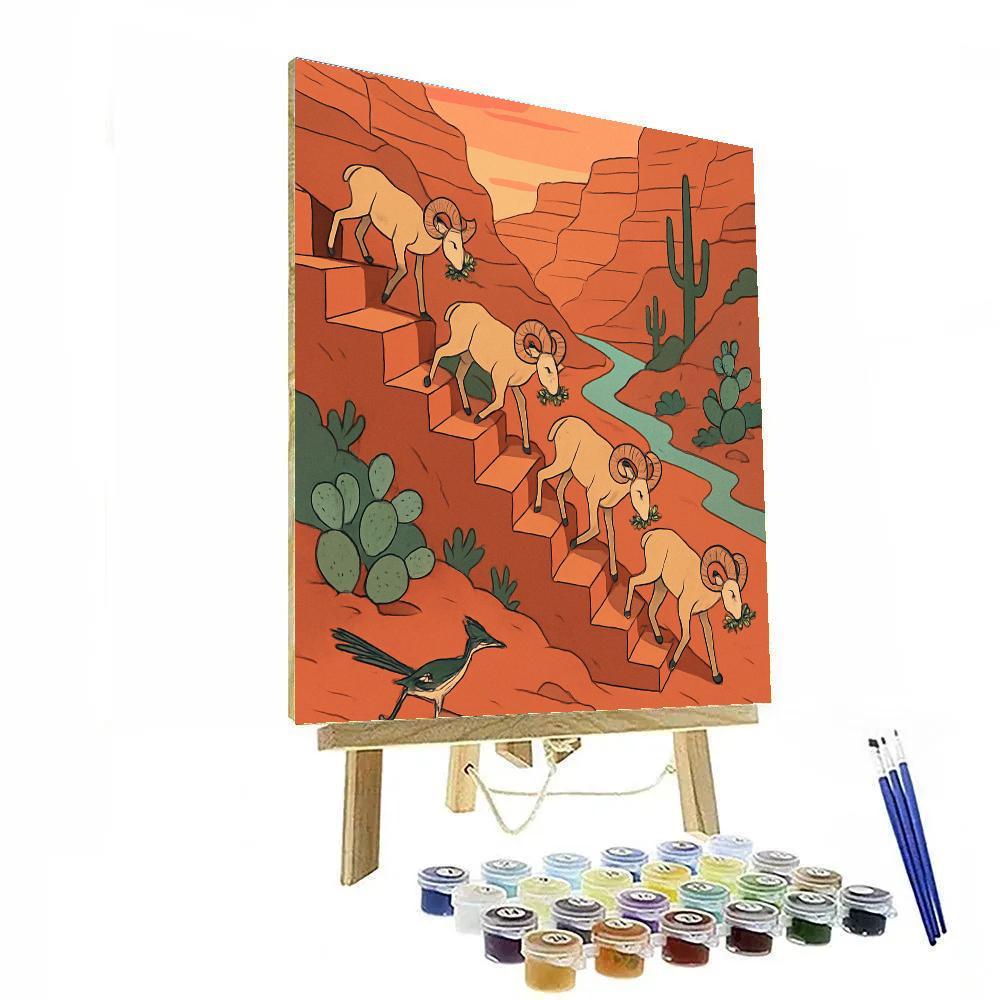 Canyon Caravan In The Desert paint by numbers