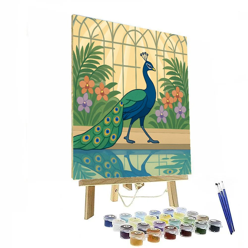 Glasshouse Reflections Peacock paint by numbers