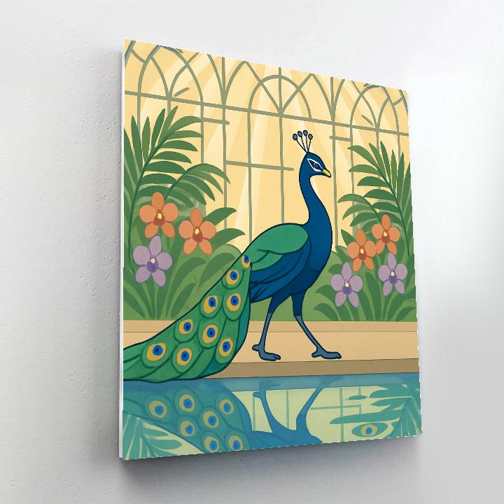 Glasshouse Reflections Peacock paint by numbers