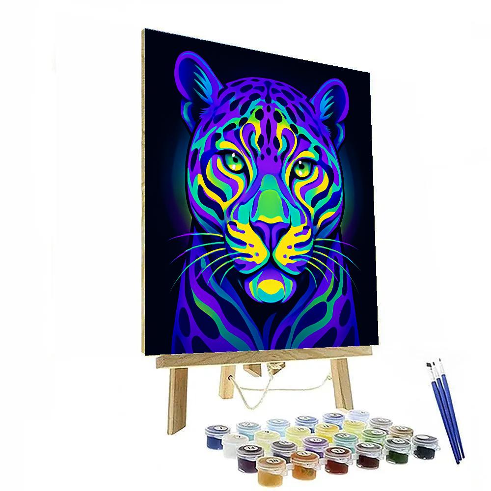 Chromatic Mirage Leopard Paint by numbers art