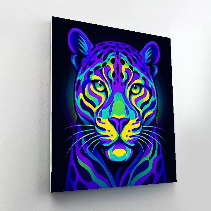 Chromatic Mirage Leopard Paint by numbers art