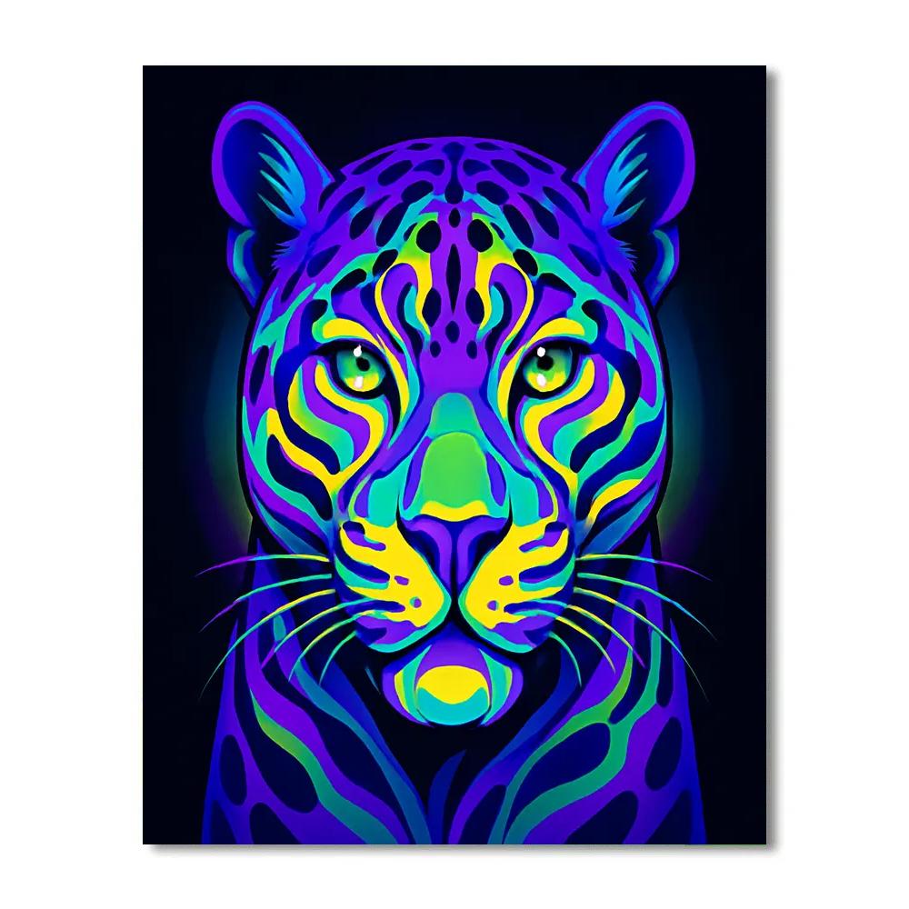Chromatic Mirage Leopard Paint by numbers art